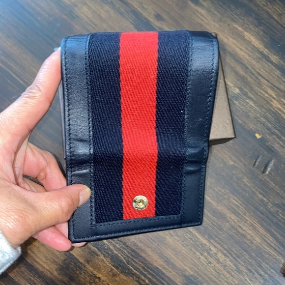 Gucci red & blue sherryline key holder - Picture 3 of 12